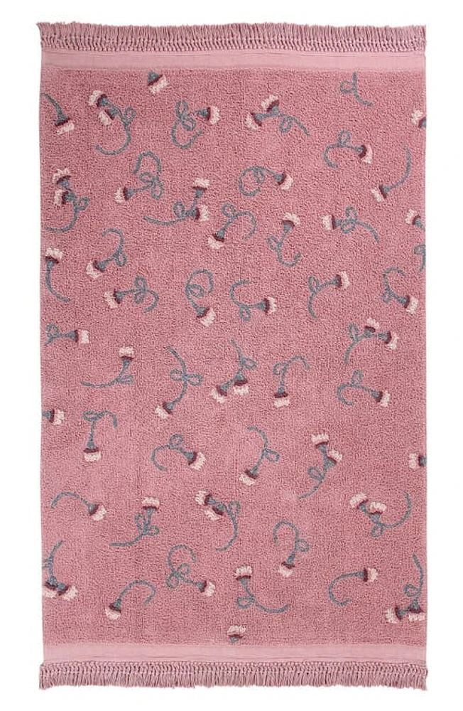 Lorena Canals English Garden Washable Recycled Cotton Blend Rug in Ash Rose at Nordstrom