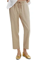 MANGO Drawstring Straight Leg Pants at Nordstrom,