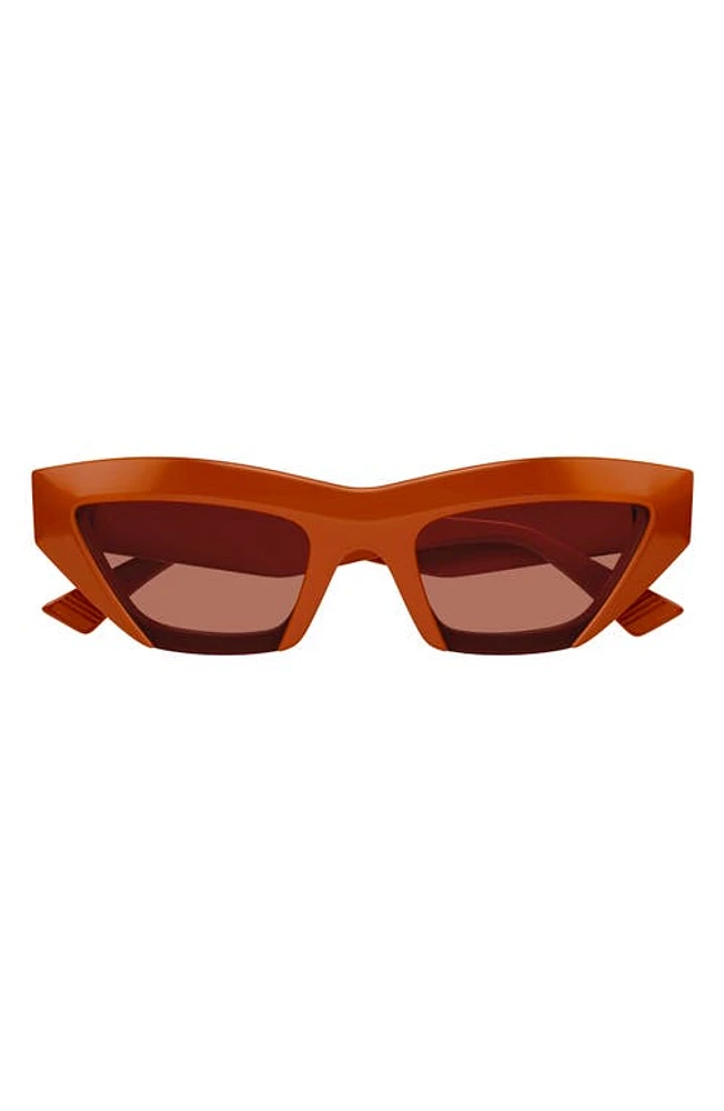 Bottega Veneta 51mm Cat Eye Sunglasses in Orange at Nordstrom