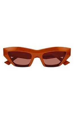 Bottega Veneta 51mm Cat Eye Sunglasses in Orange at Nordstrom