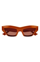 Bottega Veneta 51mm Cat Eye Sunglasses in Orange at Nordstrom