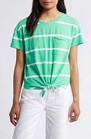 caslon(r) Crewneck Tie Front T-Shirt at Nordstrom,