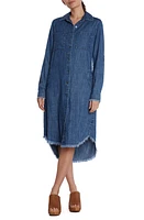 Wash Lab Denim Midi Shirtdress Blue at Nordstrom,