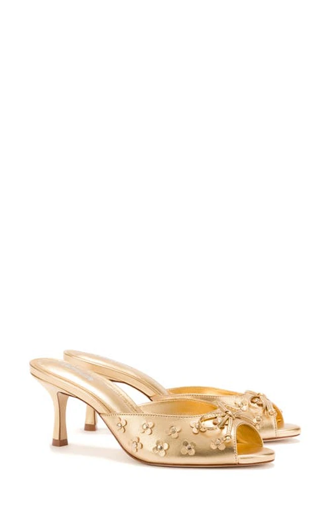 Larroudé Jasmine Slide Sandal Gold at Nordstrom,