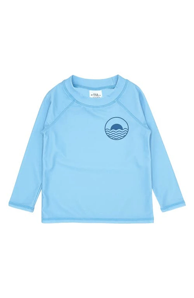 Feather 4 Arrow Icon Long Sleeve Rashguard Crystal Blue at Nordstrom,