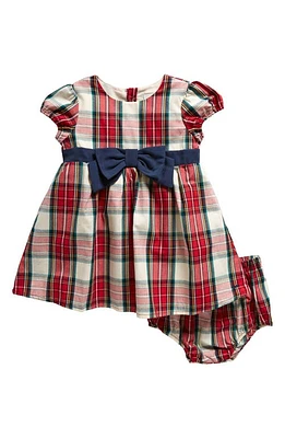 SAMMY + NAT Plaid Party Dress & Bloomers in Red/White Tartan at Nordstrom, Size 18-24 M