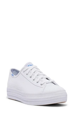 Keds Triple Kick Platform Sneaker White Canvas at Nordstrom,