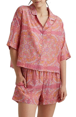 Papinelle Ines Cotton & Silk Short Pajamas French Rose at Nordstrom,