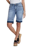 HINT OF BLU Release Hem Bermuda Denim Shorts in Horizon Denim at Nordstrom, Size 26