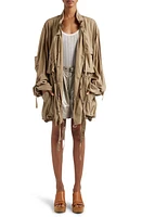 Isabel Marant Hanel Oversize Cargo Jacket in Khaki at Nordstrom, Size 6 Us