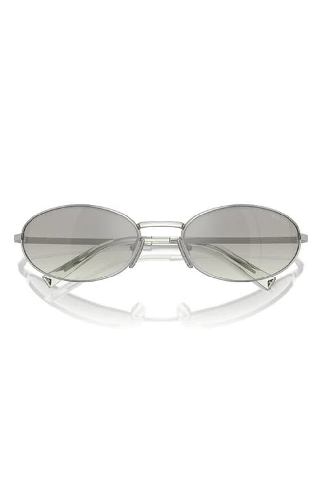 Prada 59mm Oval Sunglasses in Silver at Nordstrom