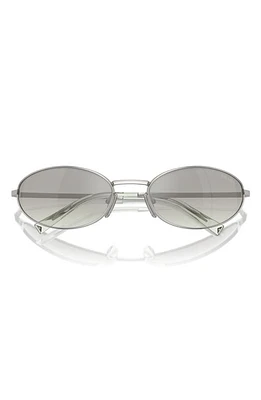 Prada 59mm Oval Sunglasses in Silver at Nordstrom