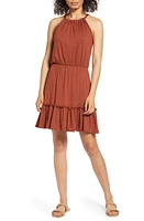 Loveappella Flounce Hem Halter Dress at Nordstrom,