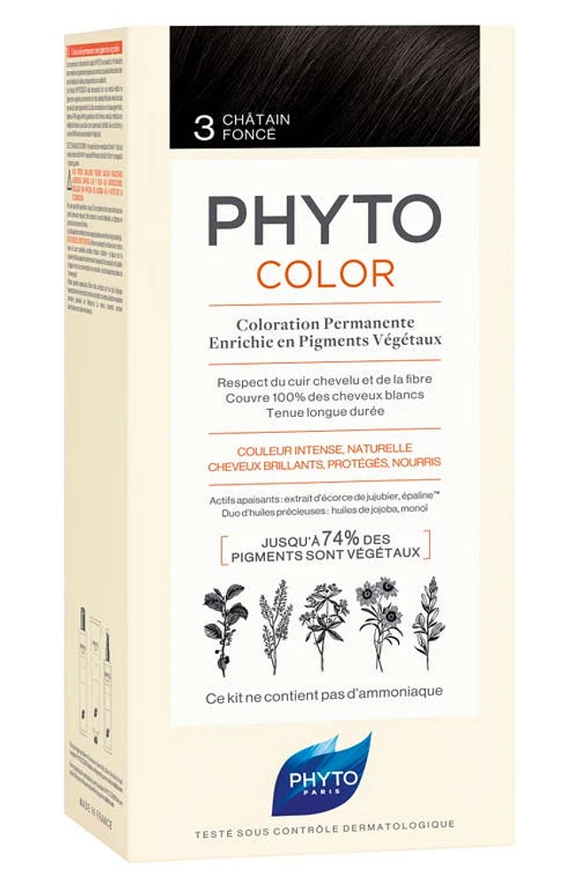 Phytocolor Permanent Hair Color in 3 Dark Brown at Nordstrom