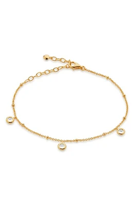 Monica Vinader Mini Gem Chain Bracelet in 18Ct Gold Vermeil On Ster Slvr at Nordstrom