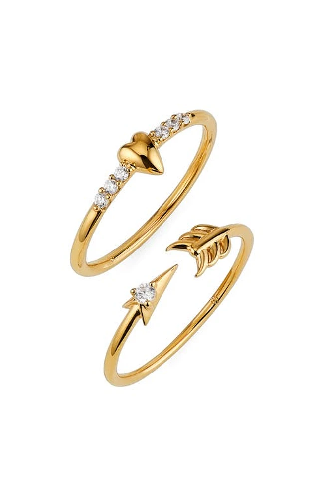 AJOA Love Stacking Rings Set in Gold at Nordstrom, Size 7