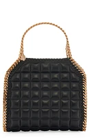 Stella McCartney Mini Falabella Quilted Faux Leather Tote in 1000 Black at Nordstrom