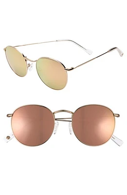 Brightside Charlie 50mm Mirrored Round Sunglasses in Japanese Gold/Copper Mirror at Nordstrom