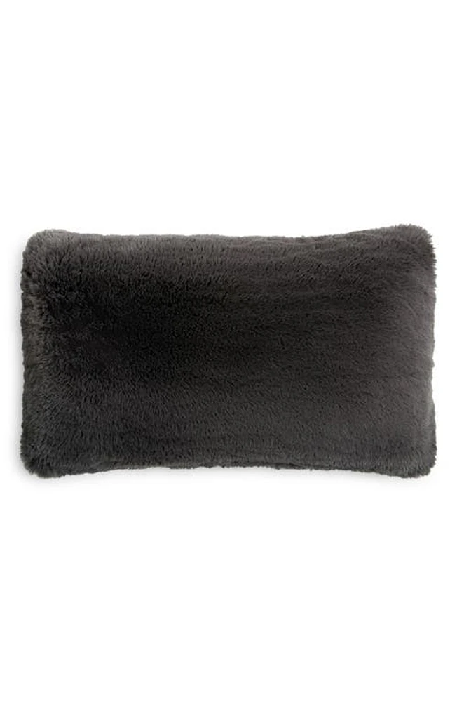 UnHide Squish Fleece Lumbar Pillow in Charcoal Charlie at Nordstrom