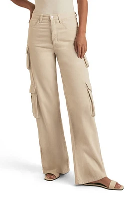 Favorite Daughter The Carly Cargo Wide Leg Jeans Bone at Nordstrom,