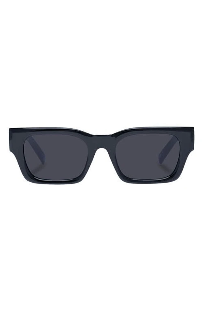 Le Specs Shmood 52mm Rectangular Sunglasses in Black at Nordstrom