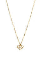 Bony Levy Simple Obsession Pavé Diamond Heart Pendant Necklace in 18K Yellow Gold at Nordstrom, Size 18 Us