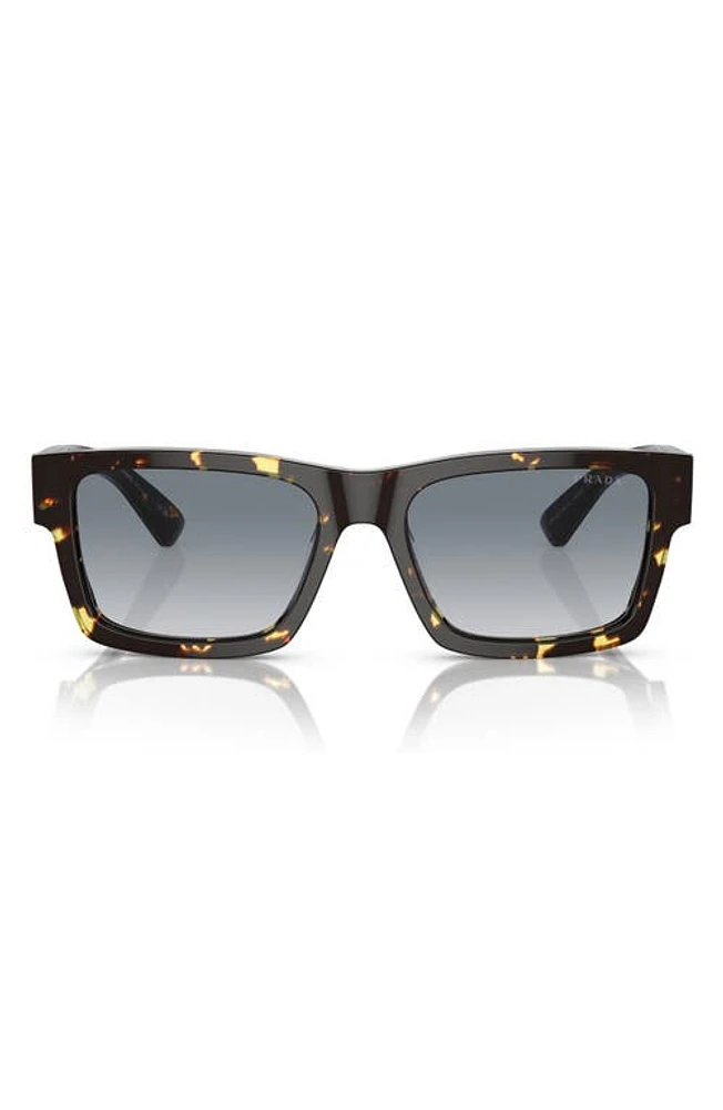 Prada 56mm Rectangular Sunglasses in Grey Flash at Nordstrom