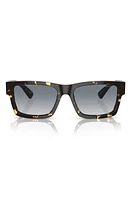 Prada 56mm Rectangular Sunglasses in Grey Flash at Nordstrom