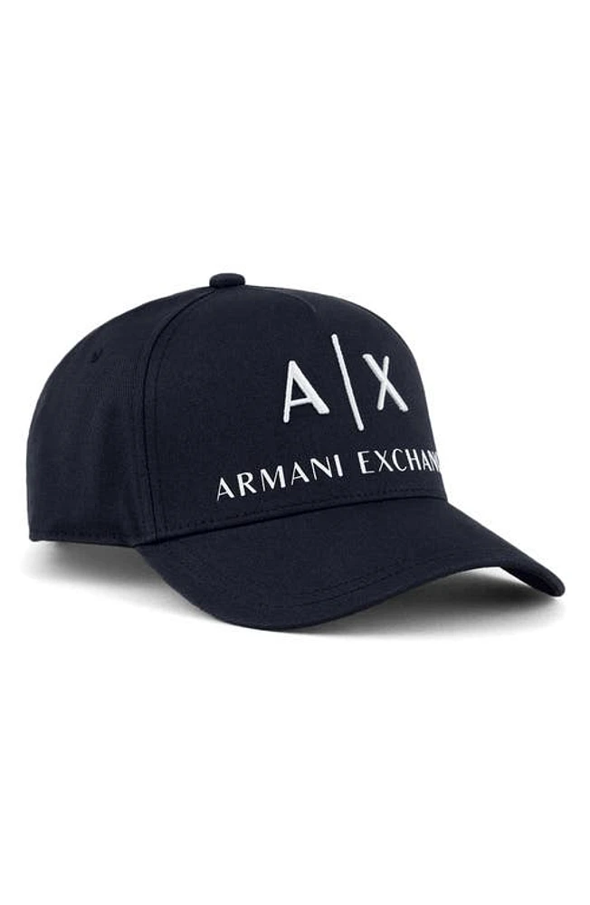 Armani Exchange Classic Embroidered Logo Baseball Cap in Navy at Nordstrom