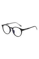 Fifth & Ninth Dakota 48mm Round Blue Light Blocking Reading Glasses in Clear/Clear at Nordstrom