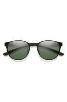 Smith Eastbank 52mm ChromaPop Polarized Round Sunglasses in Matte Black /Silver /Gray at Nordstrom