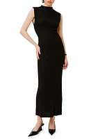 Reformation Corbetta Funnel Neck Recycled Cashmere & Wool Blend Sweater Dress Black at Nordstrom,