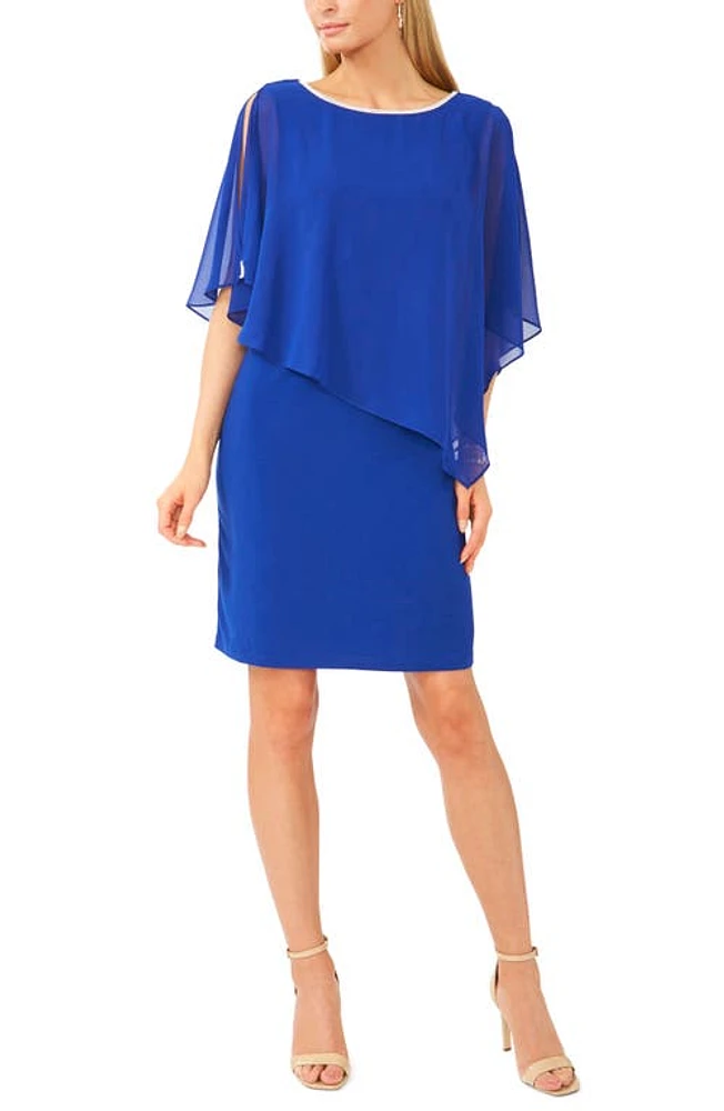 Chaus Crossback Overlay Dress Blue at Nordstrom,