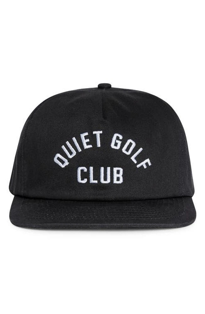 Quiet Golf Cotton Twill Baseball Cap in Black at Nordstrom