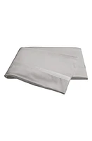 Matouk Nocturne 600 Thread Count Flat Sheet in Silver at Nordstrom