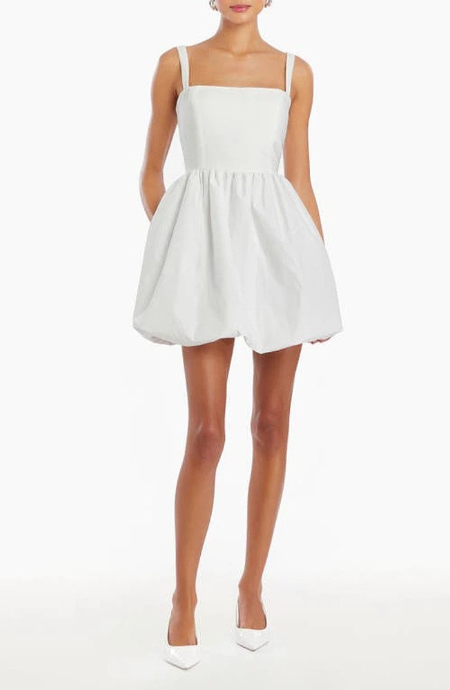 Amanda Uprichard Christine Bouclé Bubble Minidress in White at Nordstrom, Size X-Large