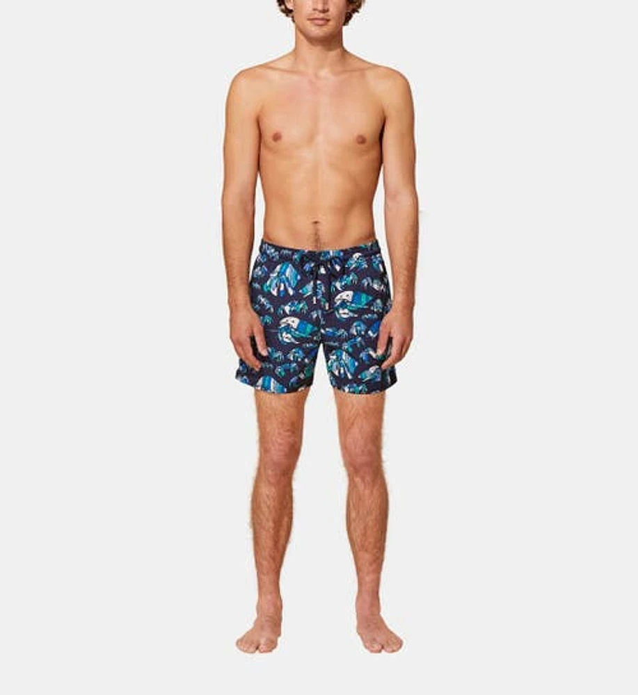 Vilebrequin Men's Hermit Crabs Stretch Swim Trunks in Bleu Marine at Nordstrom