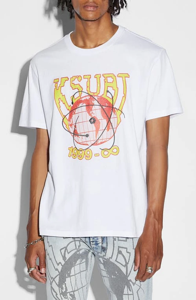 Ksubi Globe Cycle Kash Cotton Graphic T-Shirt White at Nordstrom,