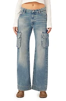 DL1961 Zoie Wide Leg Cargo Jeans Aged Mid Vintage at Nordstrom,