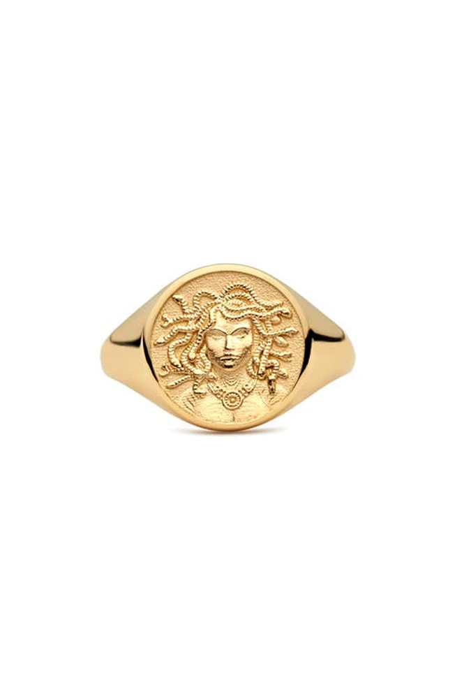 Awe Inspired Medusa Signet Ring in Gold Vermeil at Nordstrom