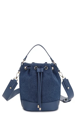 Mali + Lili Ella Denim & Vegan Leather Bucket Bag at Nordstrom