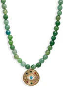 VIDAKUSH Eyes on Me Jade Necklace in Green/Gold at Nordstrom, Size 16