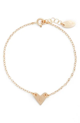 Nashelle Initial Heart Bracelet in Gold-E at Nordstrom