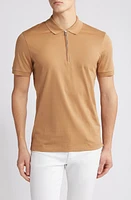 BOSS Polston Half Zip Polo Medium Beige at