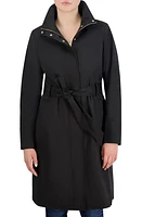 Cole Haan Water Resistant Cotton Blend Trench Coat Black at Nordstrom,