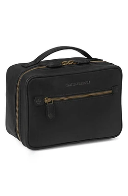 Johnston & Murphy Rhodes Leather Dopp Kit in Black Full Grain at Nordstrom