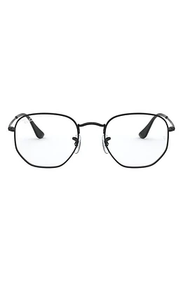 Ray-Ban 51mm Round Optical Glasses in Black at Nordstrom