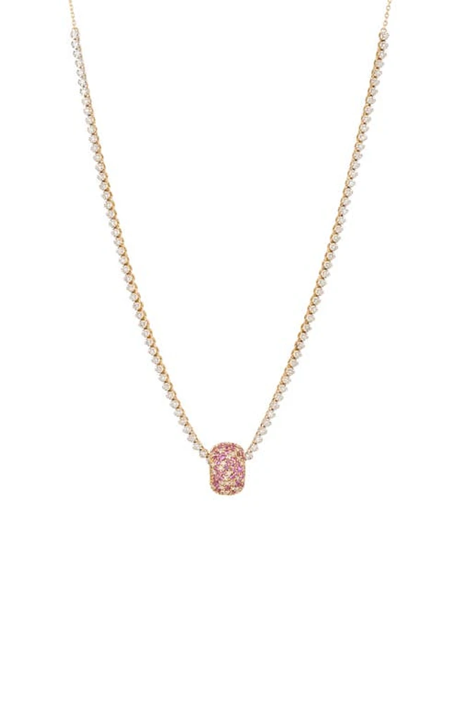 Adina Reyter Pavé Diamond Charm Necklace in Yellow Gold at Nordstrom