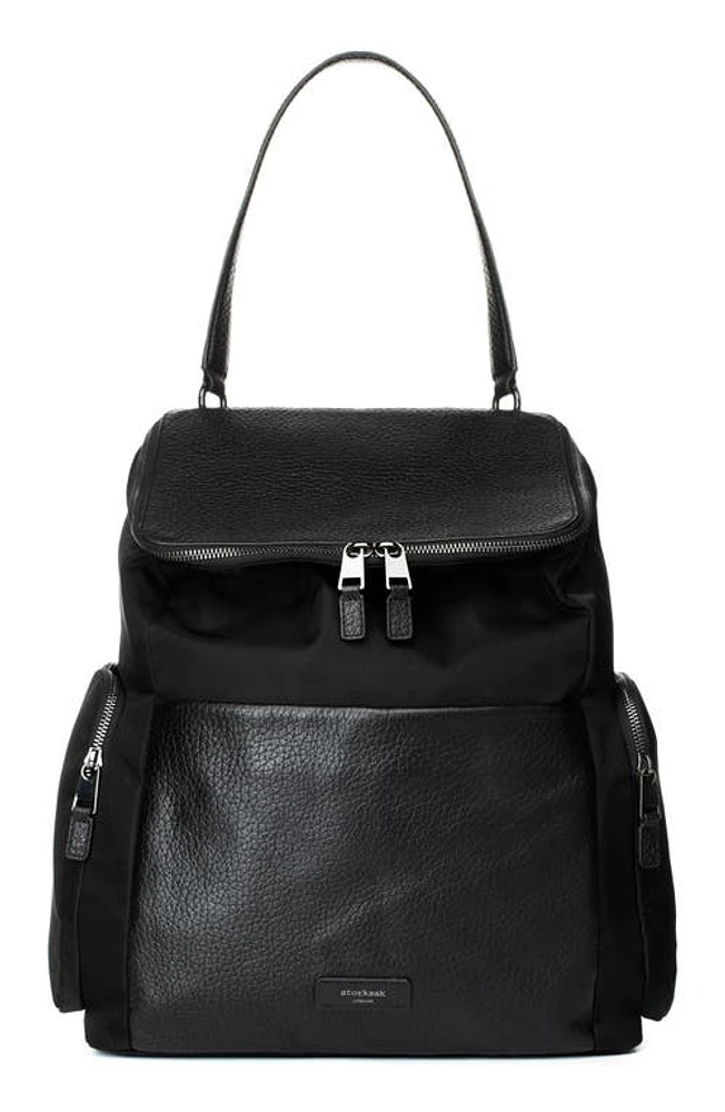 Storksak Alyssa Water Resistant Convertible Diaper Backpack in Black at Nordstrom