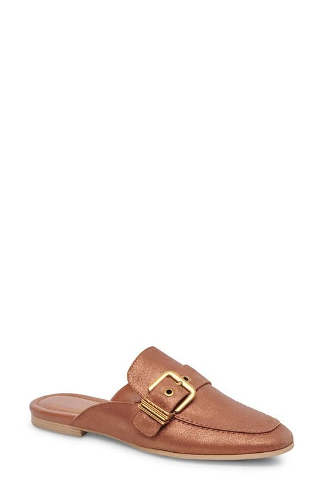 Dolce Vita Santel Buckle Mule Copper Metallic Suede at Nordstrom,